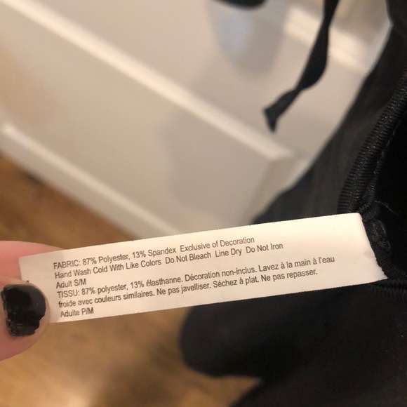 donating 5/20 Long Sleeve Black Bodysuit small medium - Picture 5 of 5